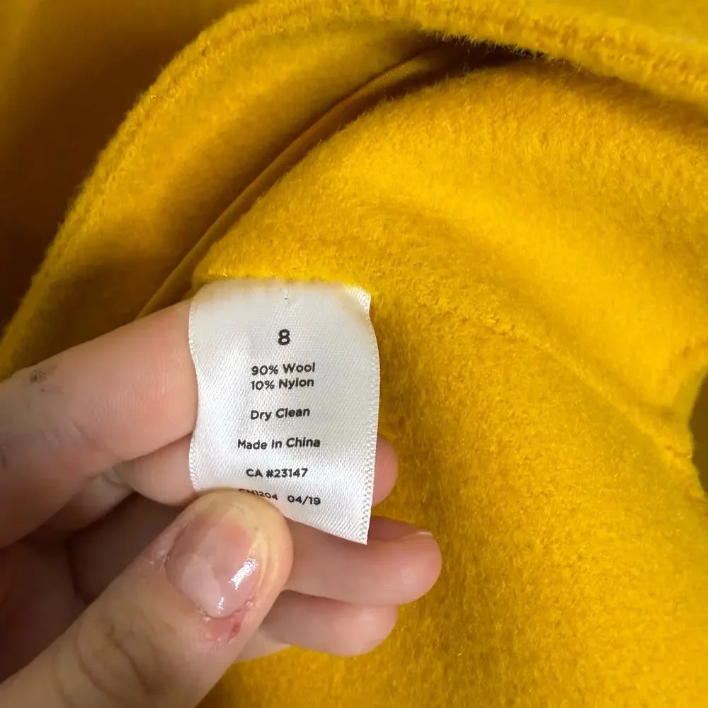 Talbots Womens Yellow Wool Jacket Size 8 - Picture 6 of 7